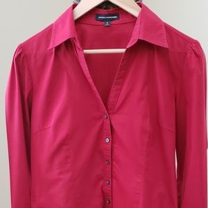 Express Womens Red Button Down size Medium